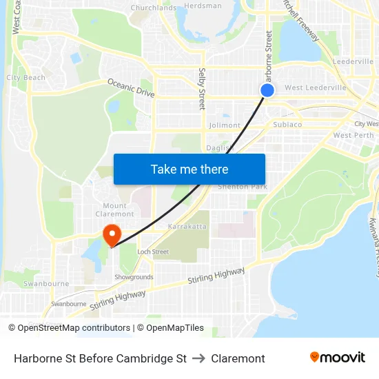 Harborne St Before Cambridge St to Claremont map