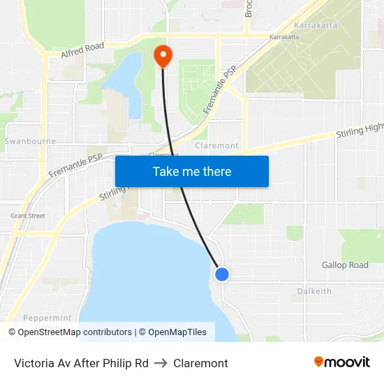 Victoria Av After Philip Rd to Claremont map
