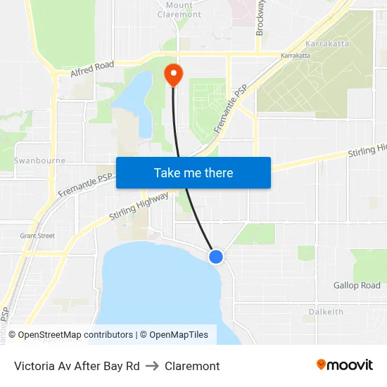 Victoria Av After Bay Rd to Claremont map