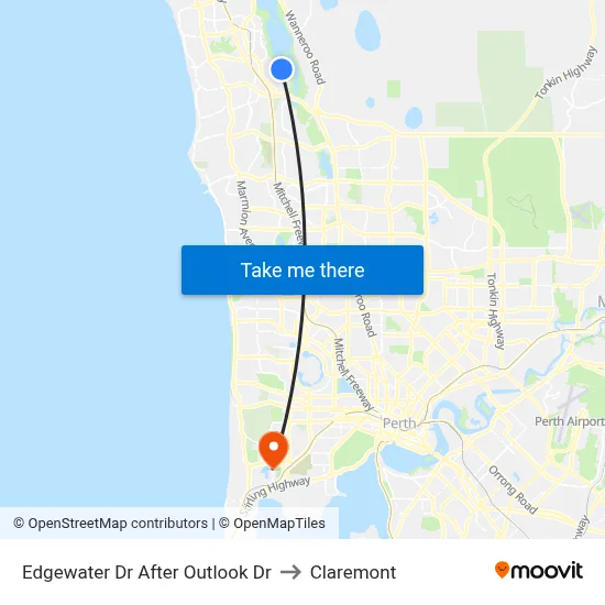 Edgewater Dr After Outlook Dr to Claremont map