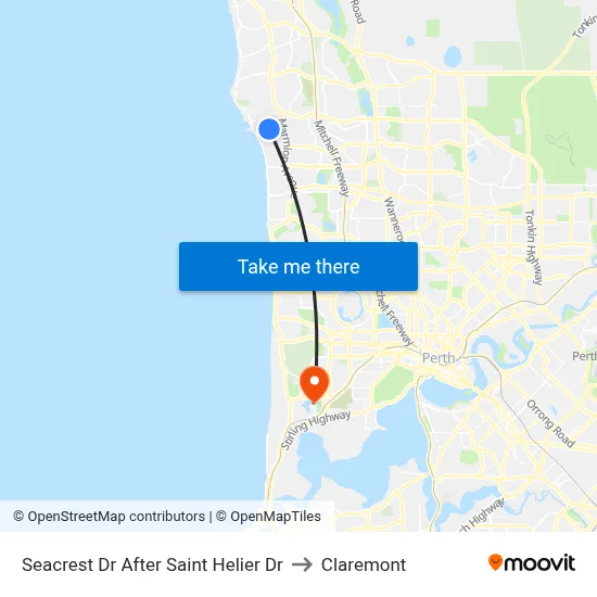 Seacrest Dr After Saint Helier Dr to Claremont map