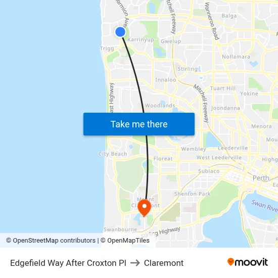 Edgefield Way After Croxton Pl to Claremont map