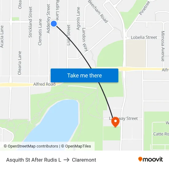 Asquith St After Rudis L to Claremont map