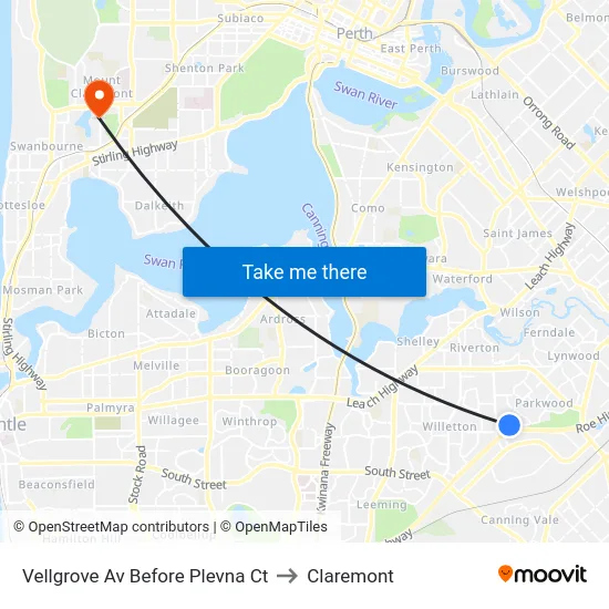 Vellgrove Av Before Plevna Ct to Claremont map