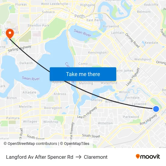 Langford Av After Spencer Rd to Claremont map