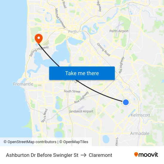 Ashburton Dr Before Swingler St to Claremont map