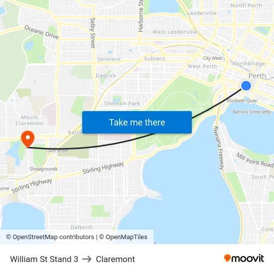 William St Stand 3 to Claremont map