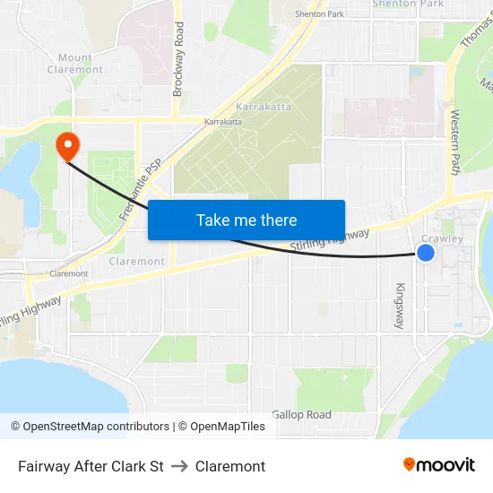 Fairway   After Clark St to Claremont map