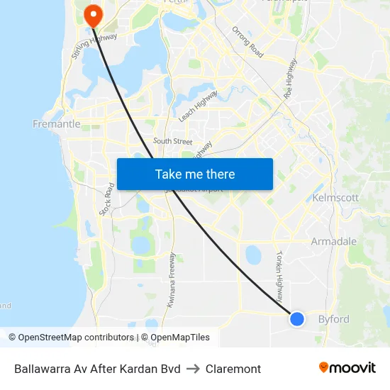 Ballawarra Av After Kardan Bvd to Claremont map