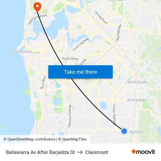 Ballawarra Av After Barjadda St to Claremont map