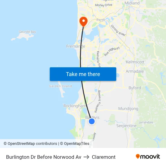 Burlington Dr Before Norwood Av to Claremont map