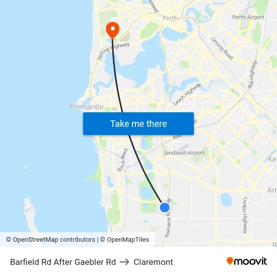 Barfield Rd After Gaebler Rd to Claremont map