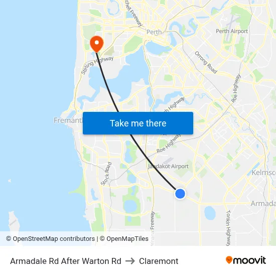 Armadale Rd After Warton Rd to Claremont map