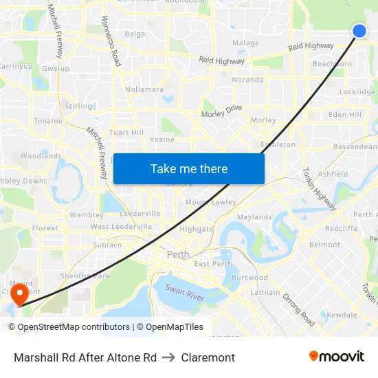 Marshall Rd After Altone Rd to Claremont map