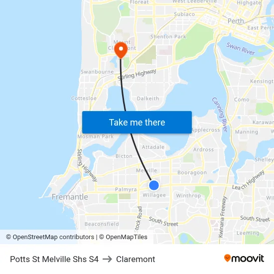 Potts St Melville Shs S4 to Claremont map