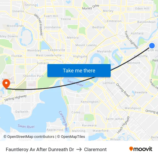 Fauntleroy Av After Dunreath Dr to Claremont map
