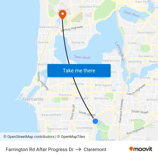 Farrington Rd After Progress  Dr to Claremont map