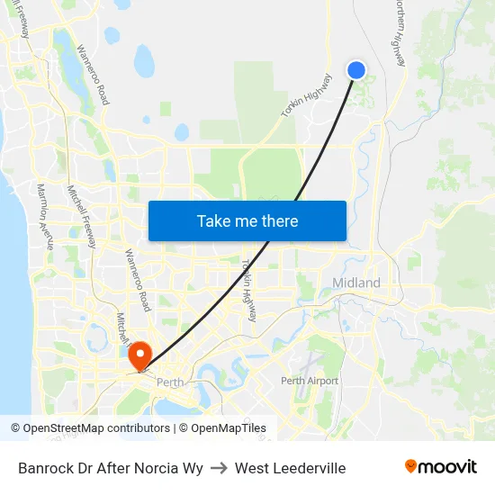 Banrock Dr After Norcia Wy to West Leederville map