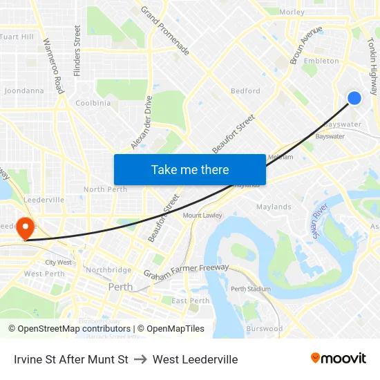 Irvine St After Munt St to West Leederville map