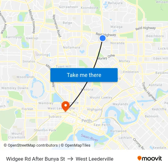 Widgee Rd After Bunya St to West Leederville map