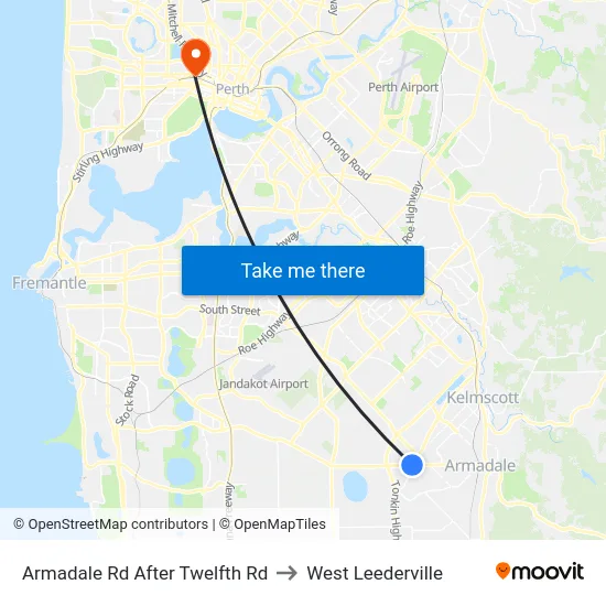 Armadale Rd After Twelfth Rd to West Leederville map