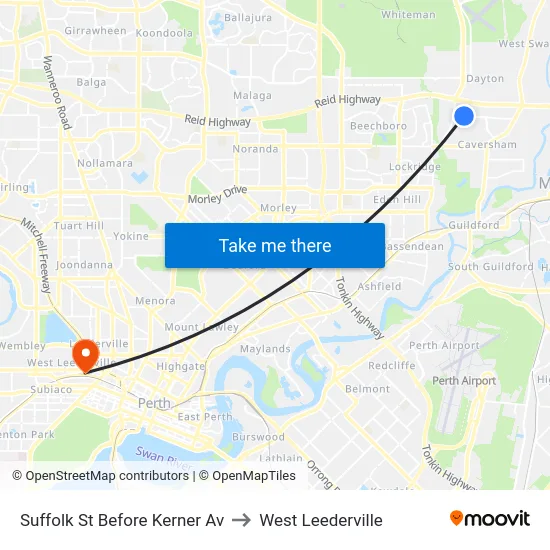 Suffolk St Before Kerner Av to West Leederville map