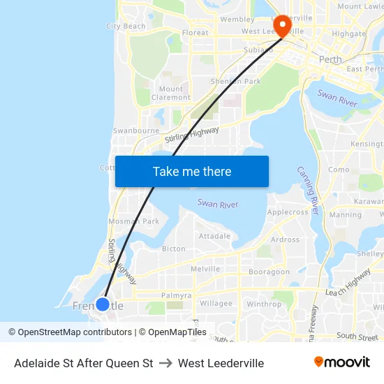 Adelaide St After Queen St to West Leederville map
