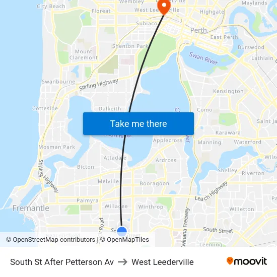 South St After Petterson Av to West Leederville map