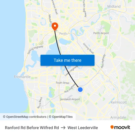 Ranford Rd Before Wilfred Rd to West Leederville map
