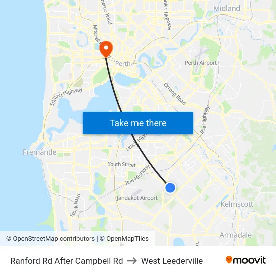 Ranford Rd After Campbell Rd to West Leederville map
