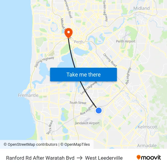 Ranford Rd After Waratah Bvd to West Leederville map