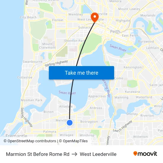 Marmion St Before Rome Rd to West Leederville map