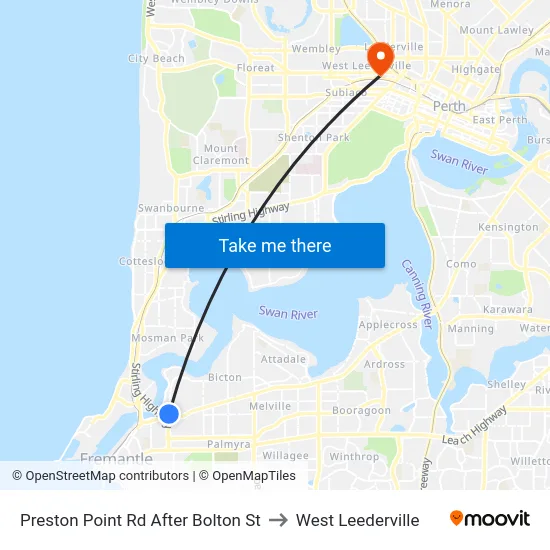 Preston Point Rd After Bolton St to West Leederville map