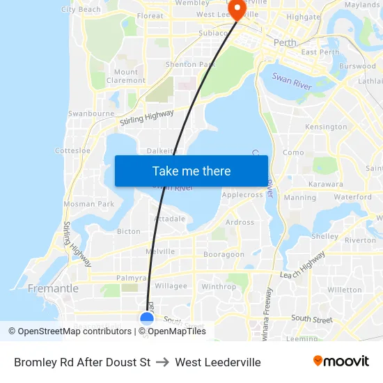 Bromley Rd After Doust St to West Leederville map