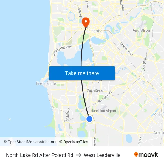 North Lake Rd After Poletti Rd to West Leederville map