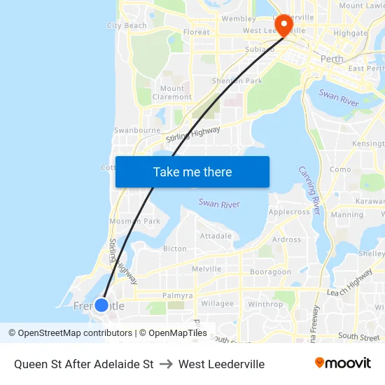 Queen St After Adelaide St to West Leederville map