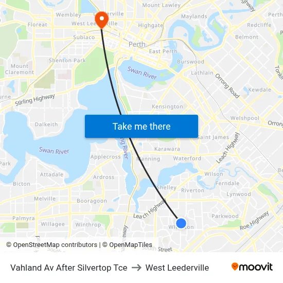 Vahland Av After Silvertop Tce to West Leederville map