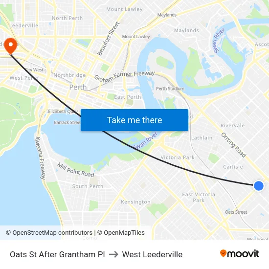 Oats St After Grantham Pl to West Leederville map