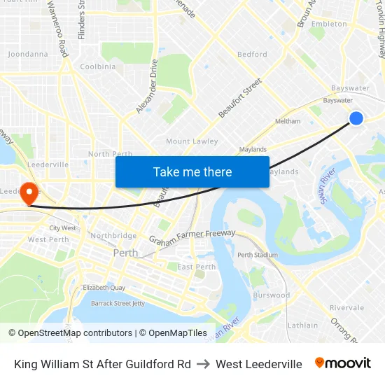 King William St After Guildford Rd to West Leederville map