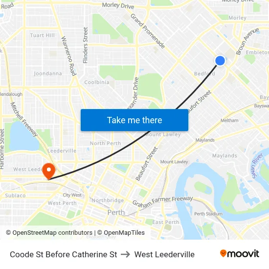 Coode St Before Catherine St to West Leederville map