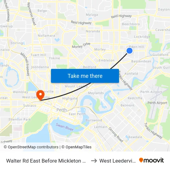 Walter Rd East Before Mickleton Tce to West Leederville map
