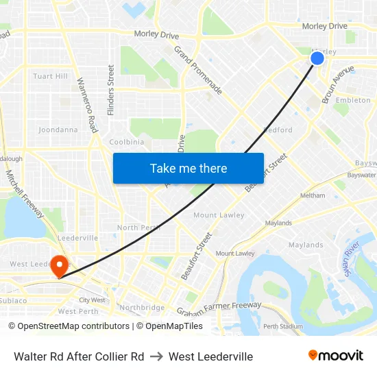 Walter Rd After Collier Rd to West Leederville map