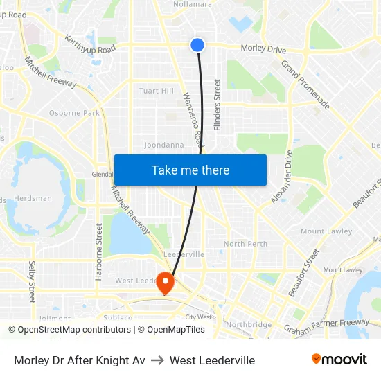 Morley Dr After Knight Av to West Leederville map