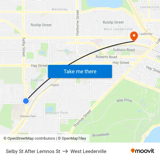 Selby St After Lemnos St to West Leederville map