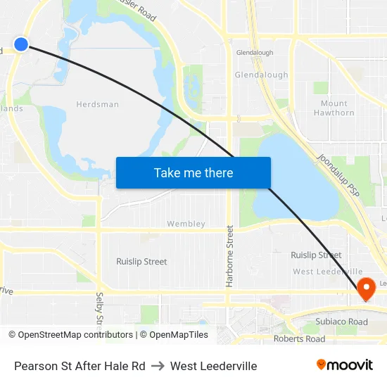 Pearson St After Hale Rd to West Leederville map