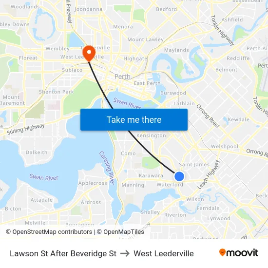 Lawson St After Beveridge St to West Leederville map