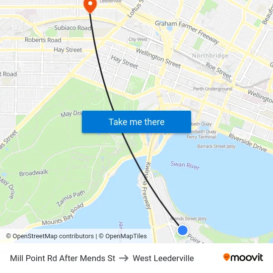 Mill Point Rd After Mends St to West Leederville map
