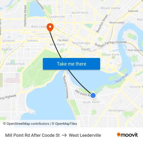 Mill Point Rd After Coode St to West Leederville map