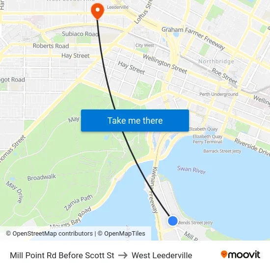 Mill Point Rd Before Scott St to West Leederville map