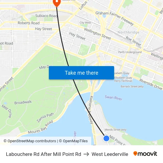 Labouchere Rd After Mill Point Rd to West Leederville map